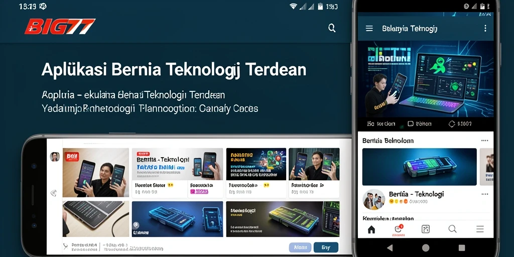 Tampilan antarmuka aplikasi BIG77 yang menarik dan informatif.