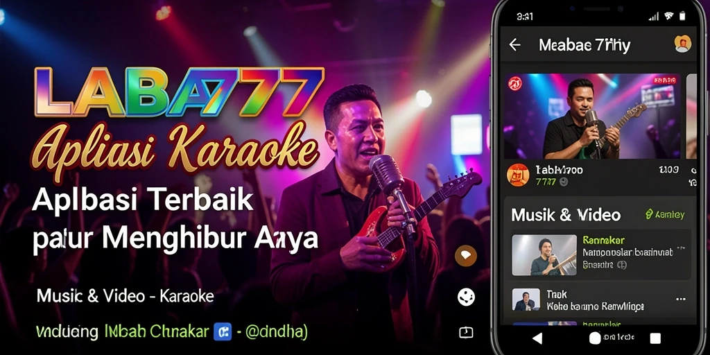Tampilan antarmuka aplikasi Karaoke LABA777 yang menarik dan modern.