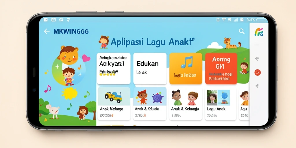 Tampilan antarmuka MKWIN666 yang menarik dan ramah anak.