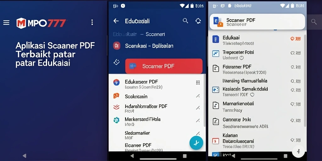 Antarmuka MPO777 menunjukkan fungsi pemindaian PDF yang intuitif dan mudah digunakan.