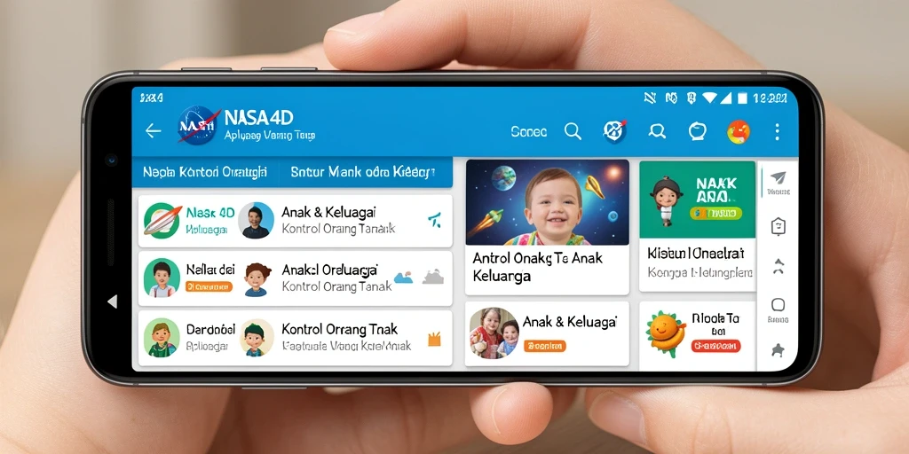 Antarmuka penggunaan aplikasi Kontrol Orang Tua yang sederhana dan intuitif.
