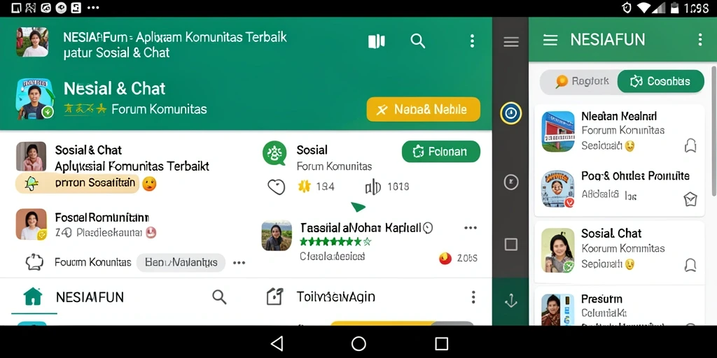 Tampilan antarmuka dan fitur diskusi <strong>NESIAFUN</strong> yang menarik.