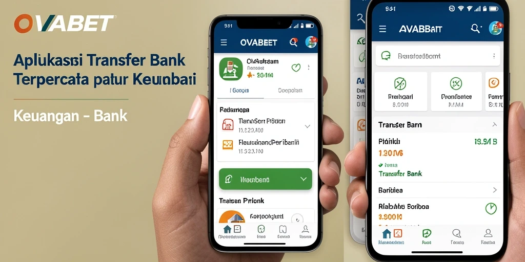 Tampilan antarmuka aplikasi Transfer Bank OVABET yang user-friendly.