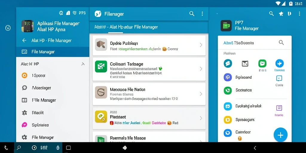 Antarmuka PP7 yang sederhana dan fungsional untuk manajemen file.