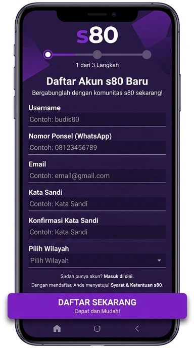 Buat Akun Baru s80 dengan Mudah dan Cepat