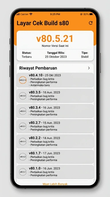 Riwayat Versi s80 untuk Pengguna Android